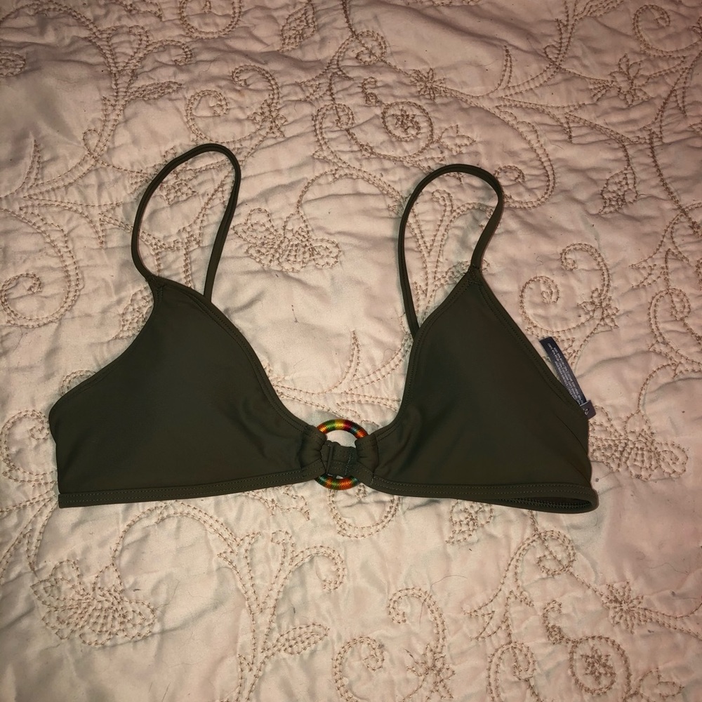 Olive green bikini top